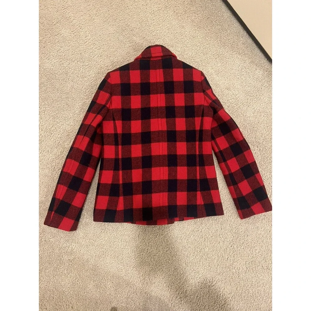 J. Crew Buffalo Plaid Wool Jacket - Picture 8 of 9